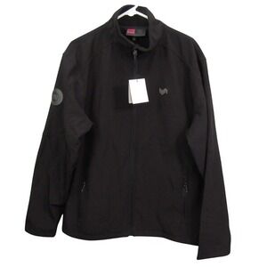 Lyft Mens 1K Driver Softshell Jacket‎ 2XL Black Full Zip Fleece Pocket